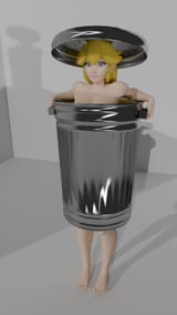 Trashcan Peach