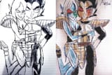 Towa x Bejita (raw ink &amp; paint sketch)