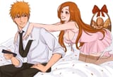 __inoue_orihime_and_kurosaki_ichigo_bleach_drawn_by_luvlyroseve__315af276349ac7b35785701dfc7e4711
