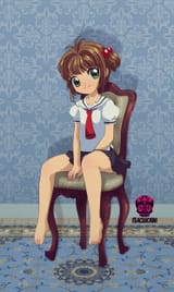 Kinomoto Sakura barefoot school uniform 17