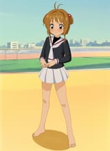 Kinomoto Sakura barefoot school uniform 7