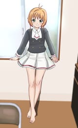 Kinomoto Sakura barefoot school uniform 14