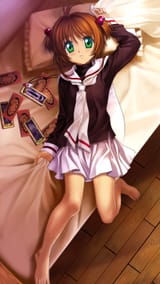Kinomoto Sakura barefoot school uniform 16