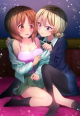 __nishizumi_miho_and_darjeeling_girls_und_panzer_drawn_by_rurikoke__sample-98b620544cd130f0e2f25268256b87c8