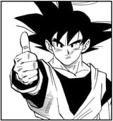 Goku thumbs up