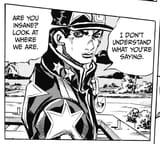 i don&#039;t understand what you&#039;re saying are you insane look at where we are jotaro