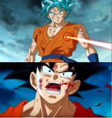 goku gets lasered