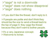 sage is not a downvote