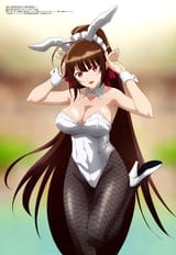 yande.re 1232262 amagi_(seikankokka) animal_ears bunny_ears bunny_girl fishnets heels no_bra ore_wa_seikan_kokka_no_akutoku_ryoushu! pantyhose takemoto_kazuki