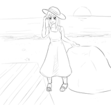 Beach sundress waifu