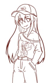 Cool ballcap waifu