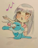 Nozomi with Popplio
