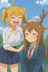 Yoshi Patting an Unidentified Deer GIrls head