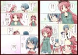 __miki_sayaka_and_sakura_kyoko_mahou_shoujo_madoka_magica_drawn_by_aoki_ume__00b40fced03337ed010835946d808273