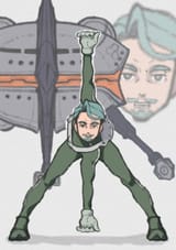 Challia the Bull pose