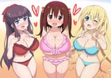 ebina_nana, hinata_kaho, takimoto_hifumi (blend_s himouto!_umaru-chan new_game!) drawn by shiromina - 682477f3154809d0ddd5916290c0dbb6