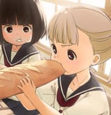 loli eating bread