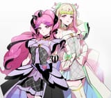 __cure_zukyuun_cure_kiss_purirun_and_meroron_precure_and_1_more_drawn_by_zuzuko__6960db469708219b2d43c02a630762e0