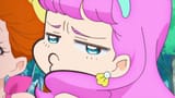 Laura pouts