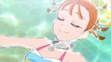 Manatsu floats in the water