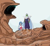 Konata and Piccolo at the office
