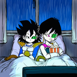 Seripa and Saiyan OC watching DBZ on Toonami in 2001