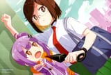 yande.re 1226320 japanese_clothes koga_konoha kusagakure_satoko megane ninja ninja_to_koroshiya_no_futarigurashi seifuku takano_chiaki weapon