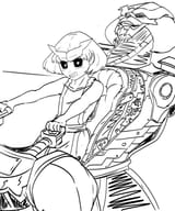 Loli Rairen in her Thunder Brick suit