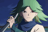 Redtooth eating a sword