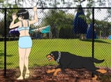 Ming-Xia Liang In Her Bra &amp; Underwear (Rottweiler)