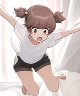 very cute arisa trampoooolining on very high velocity