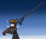Nina with the gat