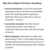 Is Denji a SCUMBAG