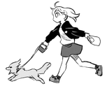 Yoshi-dog-walking