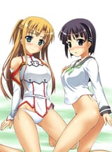 __asuna_and_kirigaya_suguha_sword_art_online_drawn_by_onsokuzekuu__03c42fc4e7cfbd38ea57b2f287103438