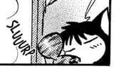 look at him