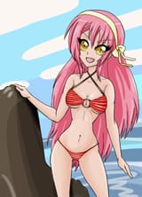 Bikini beach waifu - [redfoil]