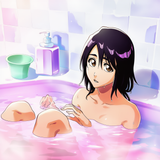 1girl, solo, hinamori momo, official art, kubo tite, completely nude, bath, smal s-1659992292