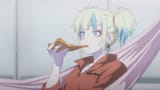 Anime Harley eating pizza