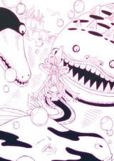 __shirahoshi_and_sea_king_one_piece_drawn_by_aoizone__36b8ff9c49aa4499fa07da8fcad97fa2