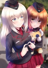 __nishizumi_miho_itsumi_erika_and_boko_girls_und_panzer_drawn_by_redbaron__c873ae20248dea3b14643f3a611a3a56
