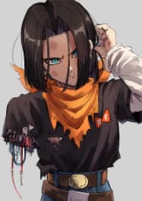 android_17_dragon_ball_and_1_more_drawn_by_kometubu0712