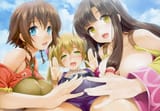 yande.re 471002 amy_(gargantia) cleavage erect_nipples ishikei melty_(gargantia) no_bra open_shirt saaya_(gargantia) suisei_no_gargantia