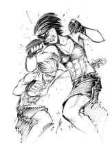 Mikasa vs Annie official isayama sketch