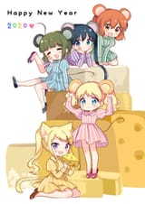 __kujou_karen_alice_cartelet_komichi_aya_oomiya_shinobu_and_inokuma_youko_kin_iro_mosaic_drawn_by_hara_yui__2090a740c323bc82b25bd99e6436a49b