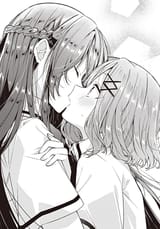 Satsuki kissing her wife&#039;s childhood friend