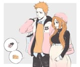 __inoue_orihime_and_kurosaki_ichigo_bleach_and_1_more_drawn_by_rozuberry__f4f8839619388a384152dce9f45bd418