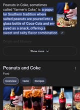 coke and nuts