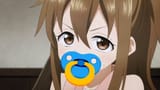 Hinagiku with a pacifier