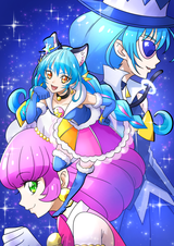 __yuni_cure_cosmo_blue_cat_and_mao_precure_and_1_more_drawn_by_tsukikage_oyama__d6317c7c6281c68cb24454bdb793334f